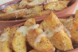 Fırında Kabuklu Çıtır Patates Dilimleri Tarifi