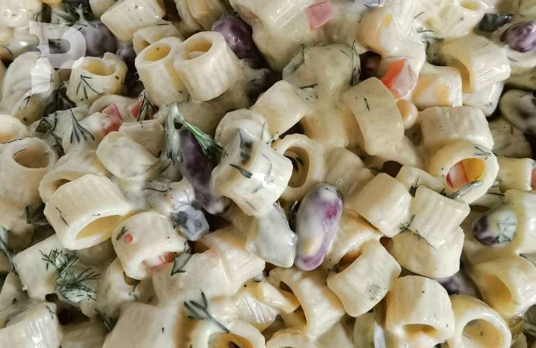 Hardal Soslu Meksika Fasulyeli Makarna Salatası Tarifi