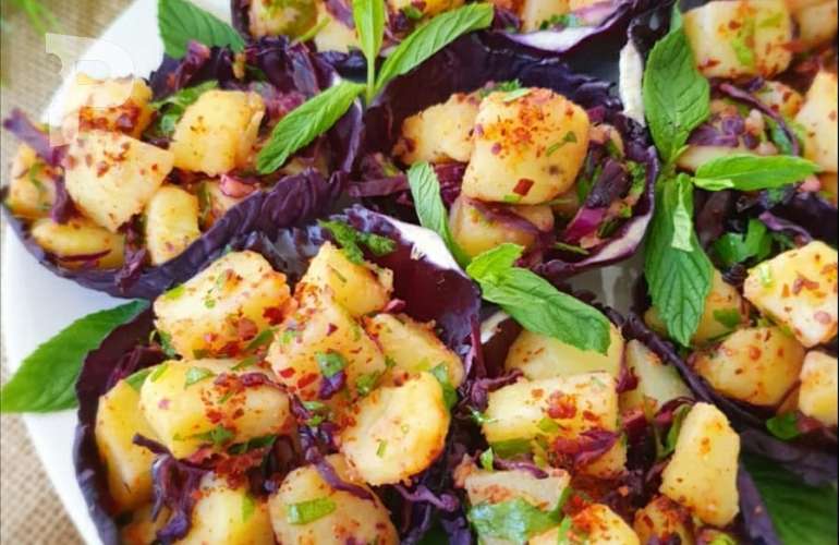 Mor Lahanalı Patates Salatası Nasıl Yapılır