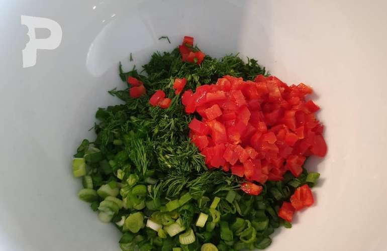 Soslu Yeşil Mercimek Salatası Yapımı